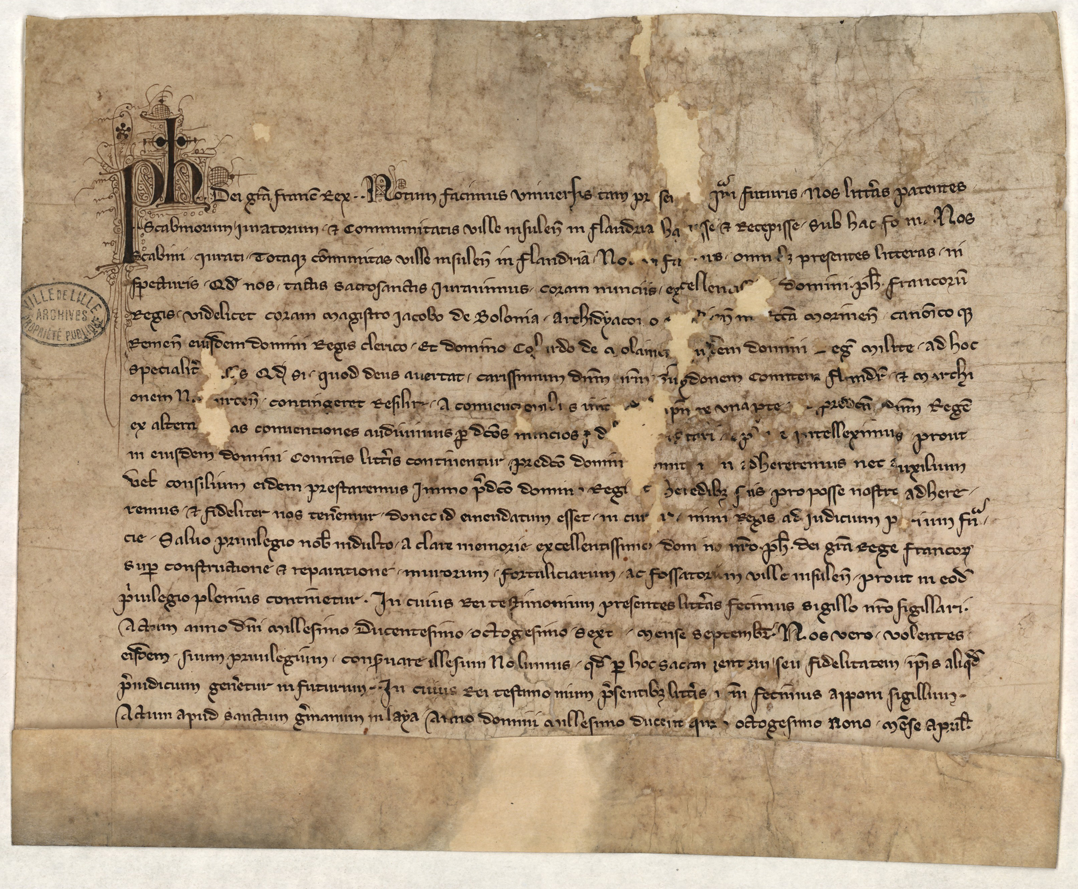 http://images.monasterium.net/illum/IllUrk/1289-04-99_Lille_Arch_mun_PAT_7_71_FRAM059350_PAT_7_71_002.jpg