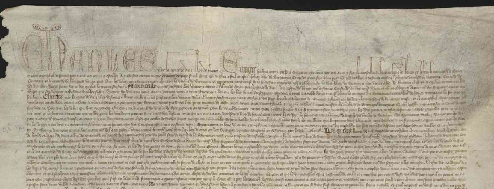 Mai 1366, Nantes, Archives départementales de Loire-Atlantique, E 6-3