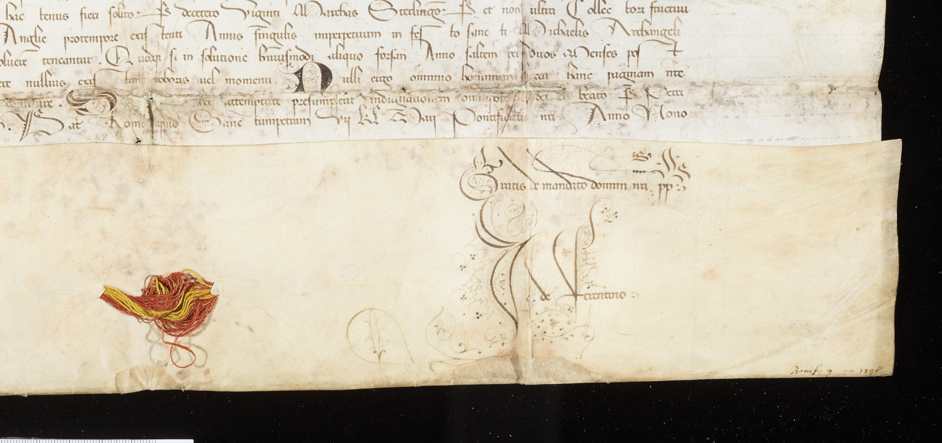 http://images.monasterium.net/illum/IllUrk/1398-04-25_Bonifaz-IX-f-Bury-St-Edmunds_Oxford_Bodeian-Ms-Ch-Suffolk-1565_J-de-Ferentino_Det-2.jpg