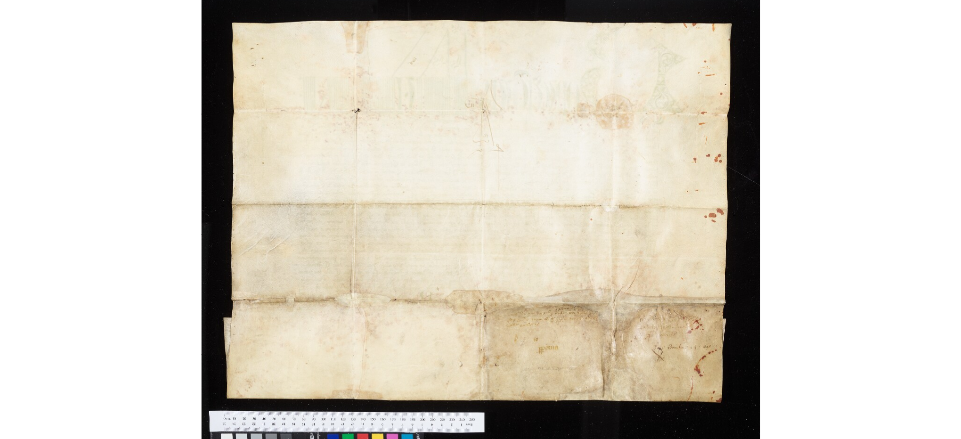 http://images.monasterium.net/illum/IllUrk/1398-04-25_Bonifaz-IX-f-Bury-St-Edmunds_Oxford_Bodeian-Ms-Ch-Suffolk-1565_J-de-Ferentino_verso.png