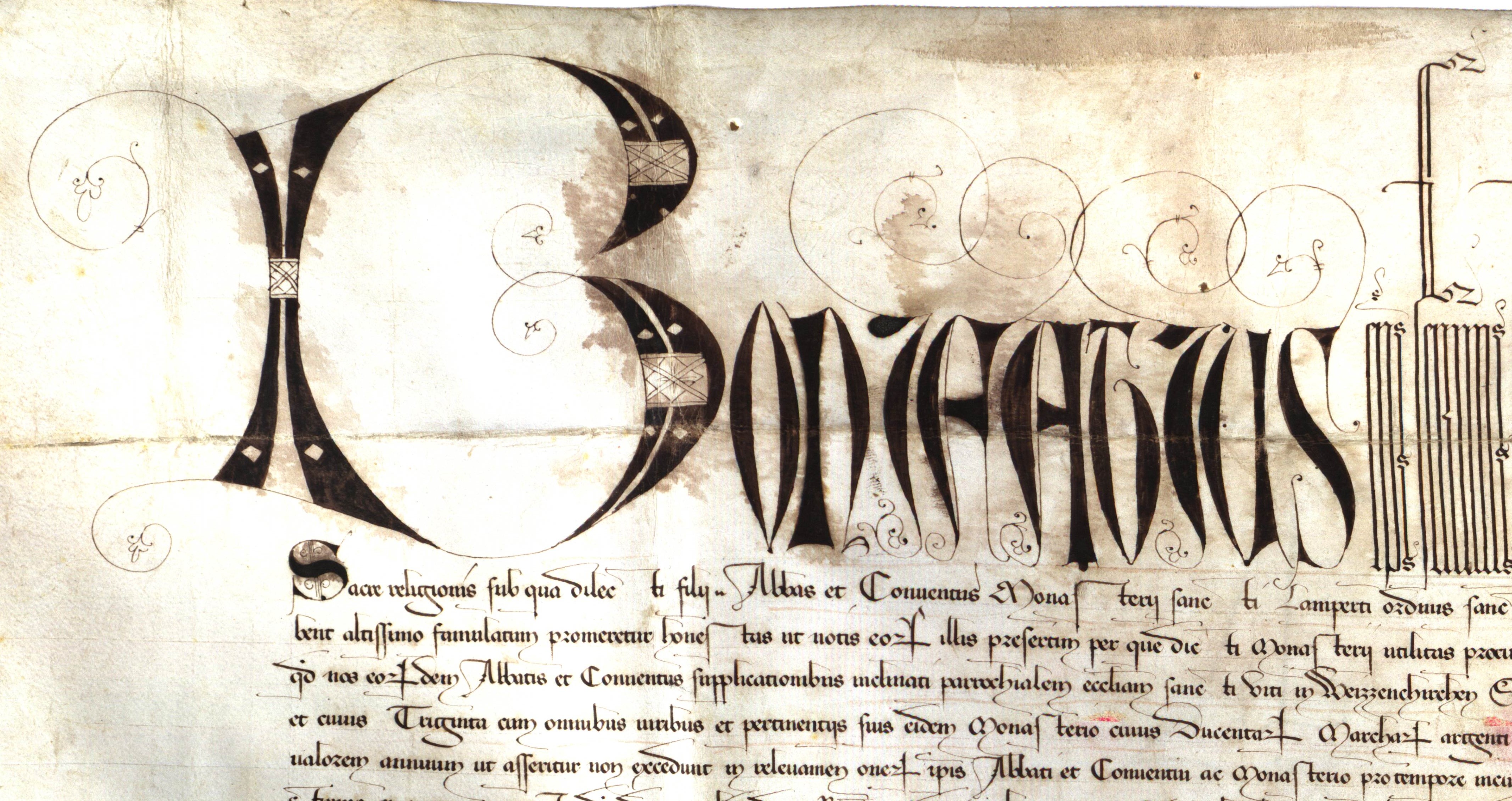 http://images.monasterium.net/illum/IllUrk/1399-08-17_Bonifaz-IX-f-St-Veit-in-Weissenkirchen_Scriptor_Ja-de-Bononia_StiALa_L7_U596a_13990817_r-1_Det1.jpg